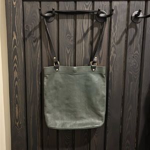 REAL LEATHER Vintage Forest Green Soft Artisan Bag